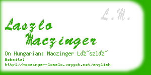 laszlo maczinger business card